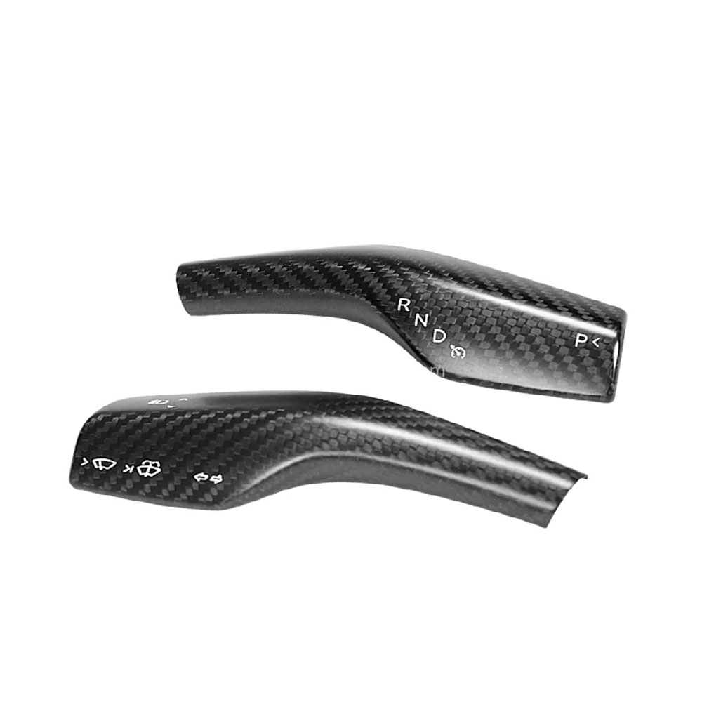 Tesla Gear Shift Cover, Interior Protection Accessories- Gloss Black Carbon (2 pcs a pack)